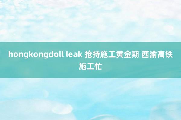 hongkongdoll leak 抢持施工黄金期 西渝高铁施工忙