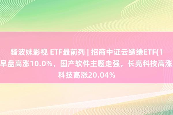 骚波妹影视 ETF最前列 | 招商中证云缱绻ETF(159890)早盘高涨10.0%，国产软件主题走强，长亮科技高涨20.04%