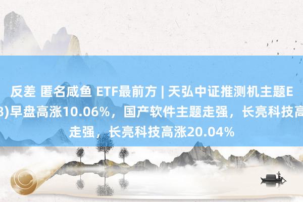 反差 匿名咸鱼 ETF最前方 | 天弘中证推测机主题ETF(159998)早盘高涨10.06%，国产软件主题走强，长亮科技高涨20.04%