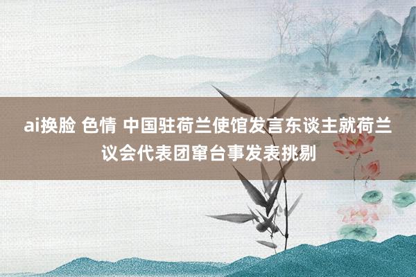 ai换脸 色情 中国驻荷兰使馆发言东谈主就荷兰议会代表团窜台事发表挑剔