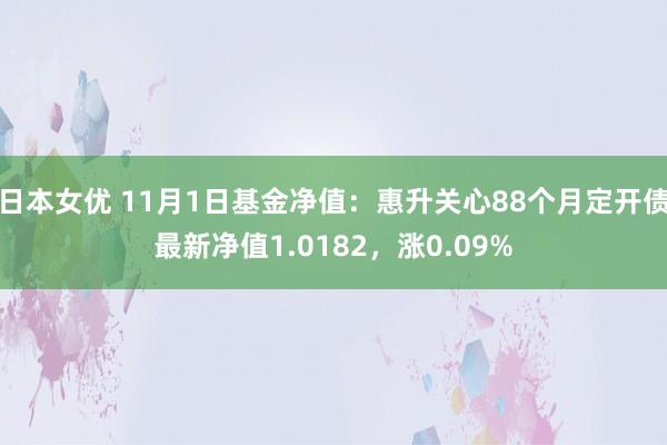 日本女优 11月1日基金净值：惠升关心88个月定开债最新净值1.0182，涨0.09%