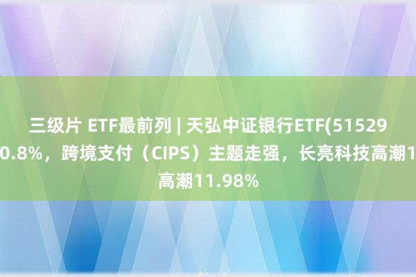 三级片 ETF最前列 | 天弘中证银行ETF(515290)高潮0.8%，跨境支付（CIPS）主题走强，长亮科技高潮11.98%